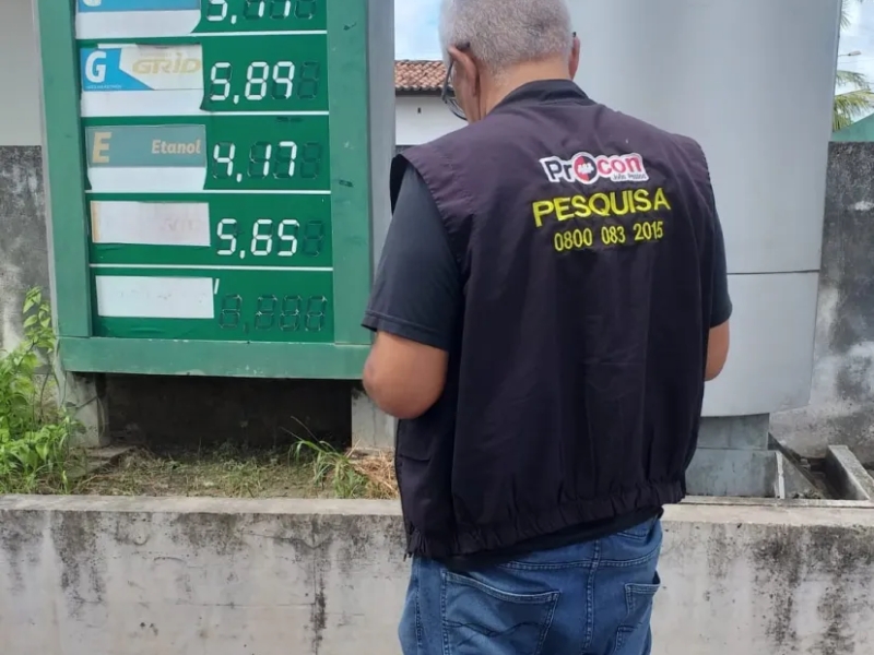 Procon-JP constata variação de até 6,2% no litro da gasolina e menor preço é encontrado a R$ 5,67